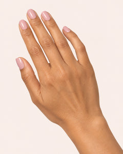 Mayvee nail polish in let them talk pink creme nail colour on olive skin tone