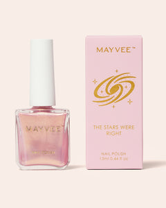 Pink nail polish bottle with matching box, MayVeeT