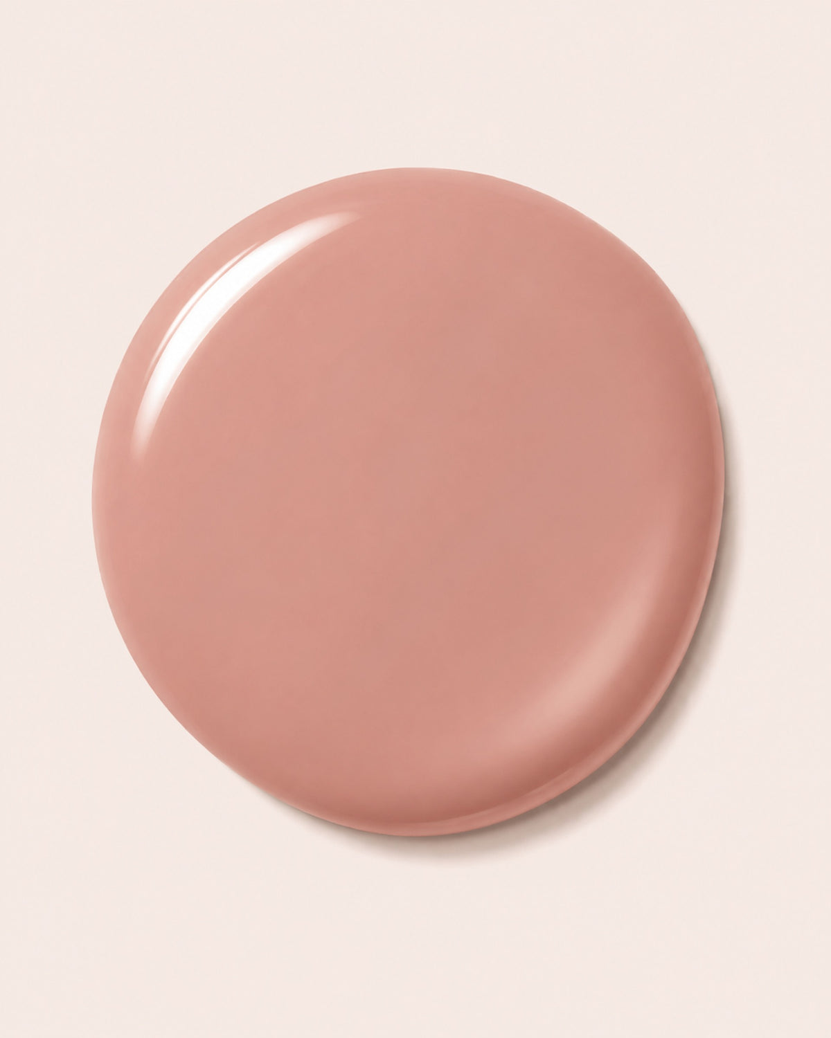 Dusty rose nail polish cap with glossy round top